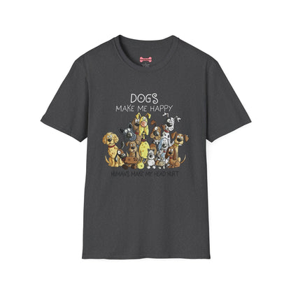 Dog Lover T-Shirt "Dogs make me happy"