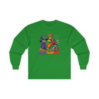 Long Sleeve: "Happy HalloThankMas'