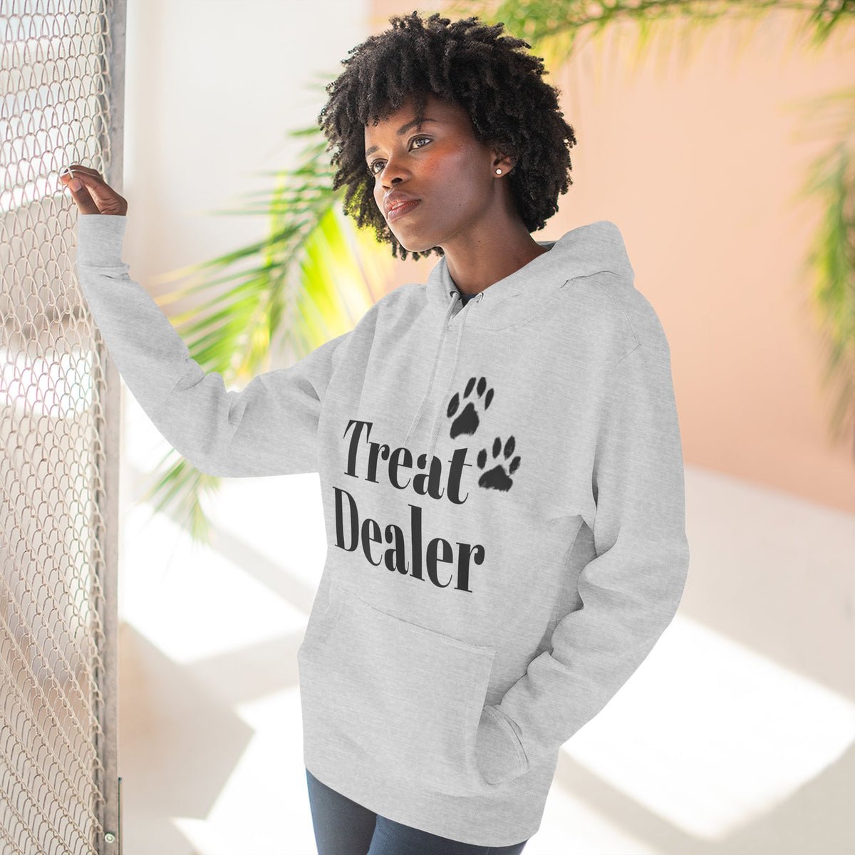 Fleece Hoodie: "Treat Dealer"