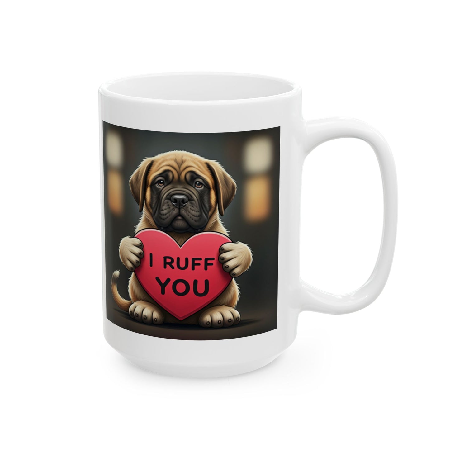 Coffee/Tea Mug: "I ruff you"  (11oz/15oz)