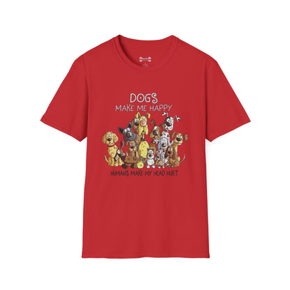 Dog Lover T-Shirt "Dogs make me happy"