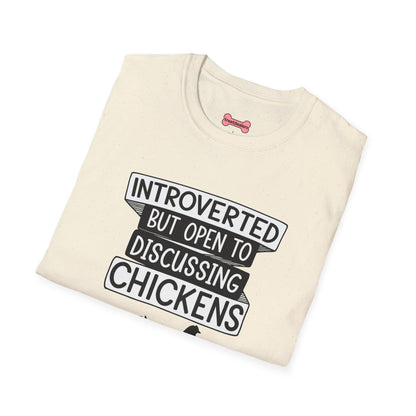 T-Shirt 'Introverted But Open to Discussing Chickens' Funny Shirt chickens Lover Tee